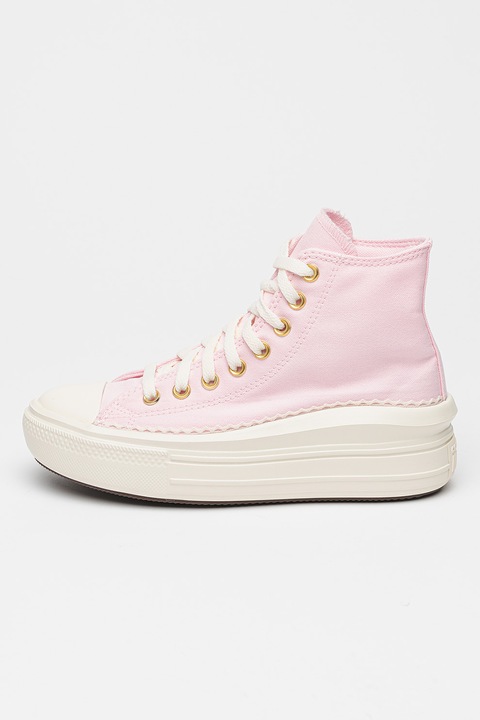 Converse, Pantofi sport flatform Chuck Taylor All Star Move, Roz pastel, 37