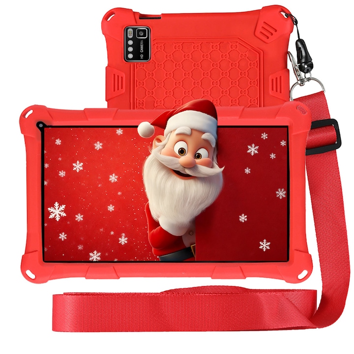 Tableta copii LULUGTI 7 inch Android 13 rosu 64GB 3+5GB RAM