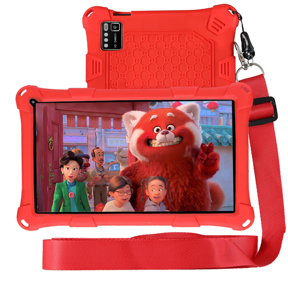 Tableta copii LULUGTI 7 inch Android 13 rosu 64GB 3+5GB RAM