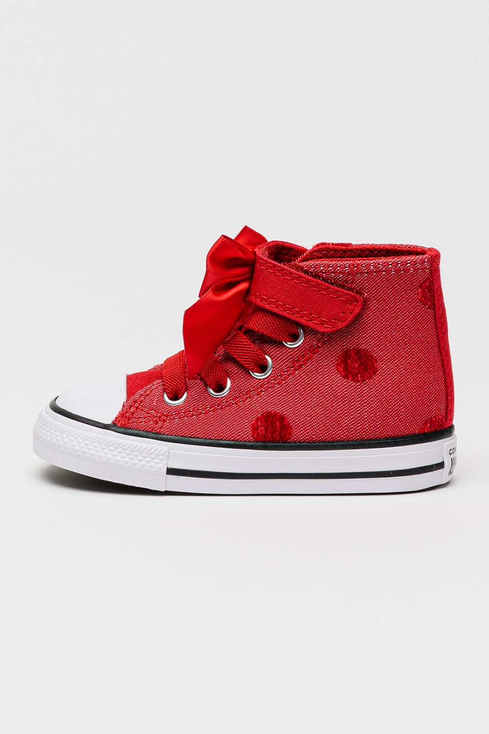 Converse, Tenisi All Star mid-cut cu velcro si funda, Rosu, 25 EU