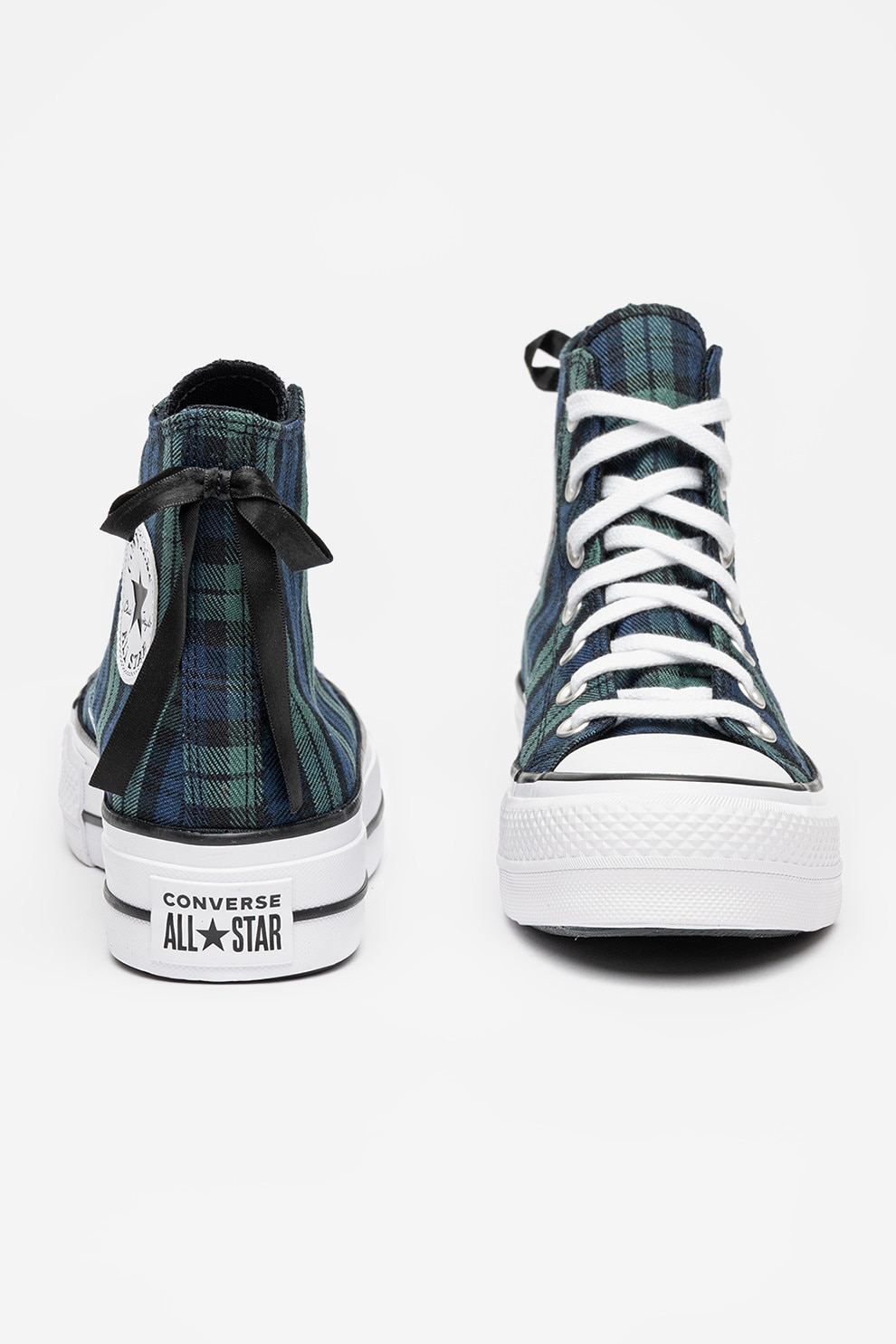 Converse, Tenisi high-cut cu model in carouri Chuck Taylor All