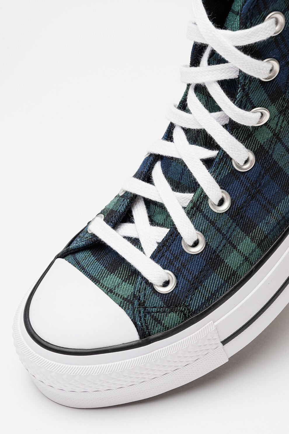 Converse, Tenisi high-cut cu model in carouri Chuck Taylor All
