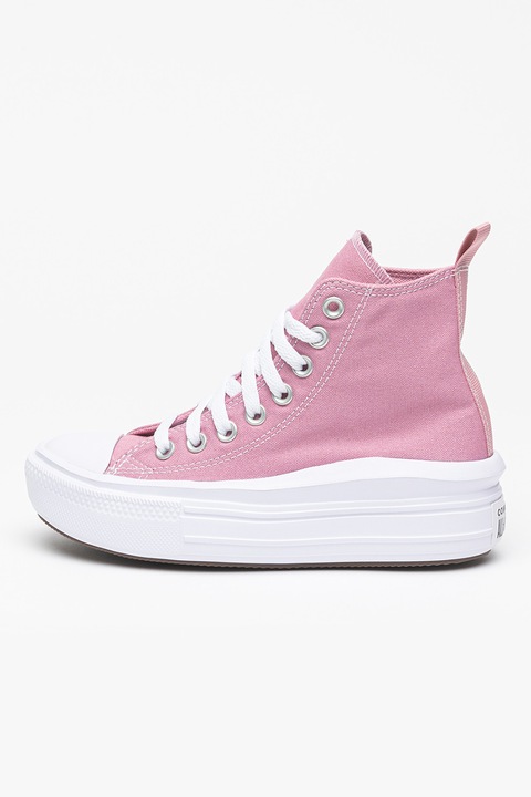 Converse, Tenisi mid-cut flatform Chuck Taylor All Star, Roz prafuit