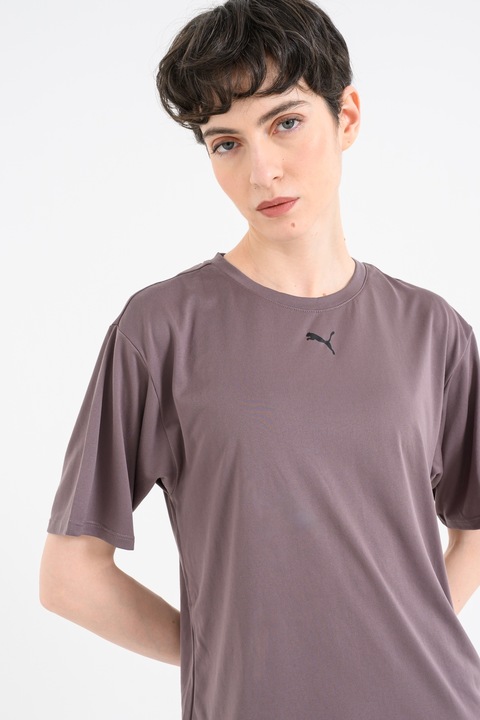 Puma, Tricou cu decolteu la baza gatului pentru fitness Tad Essential, Violet prafuit