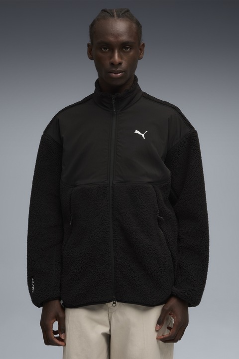 Puma, Jacheta relaxed fit Soft Tech, Negru