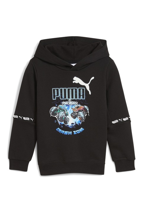 Puma, Hot Wheels mintás pulóver kapucnival, Fekete/Kék
