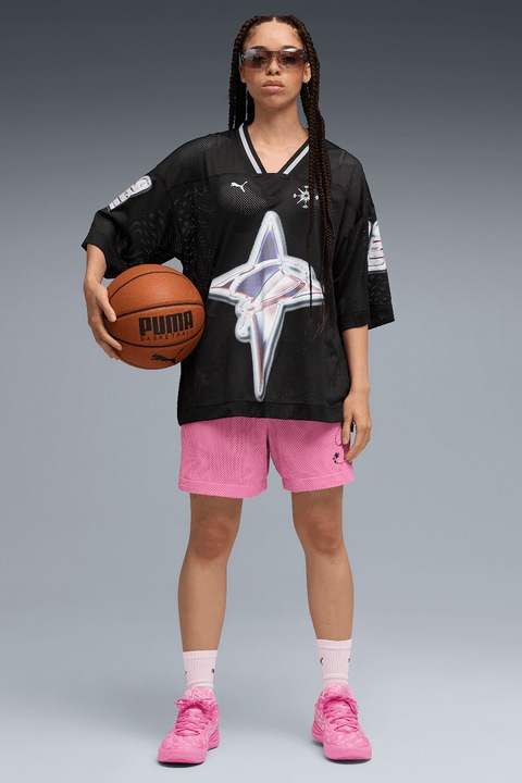Puma, Tricou supradimensionat pentru baschet Shooting Stars, Negru