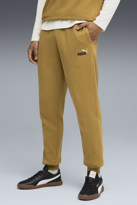 Puma, Pantaloni de trening cu logo ESS 2, Galben inchis