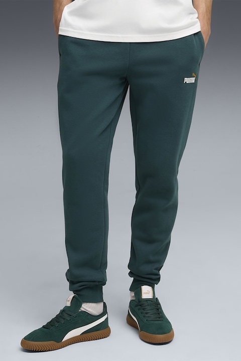 Puma, Pantaloni de trening cu logo ESS 2, Verde inchis