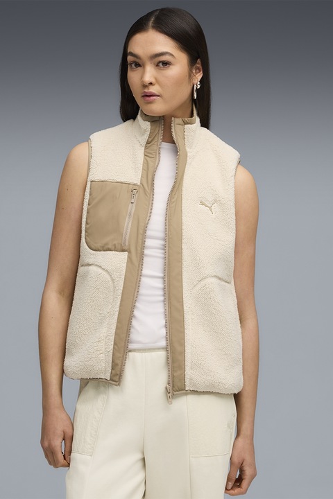 Puma, Двулицев елек Hybrid тип Sherpa, Бежов, Бежов, XS