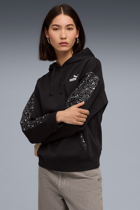 Puma, Hanorac din bumbac cu buzunare kangaroo, Negru