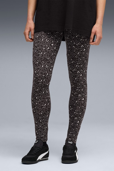 Puma, ESS GRAPHIC állatmintás leggings, Fekete