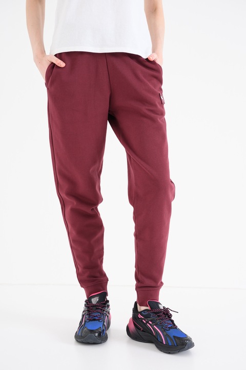 Puma, Pantaloni de trening cu aplicatie logo Ess Elevated, Violet tyrian