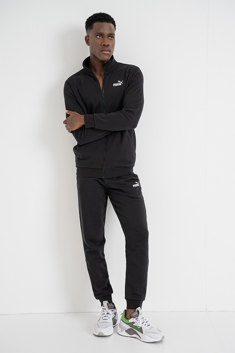 Puma, Спортен екип с памук с цип, Черен