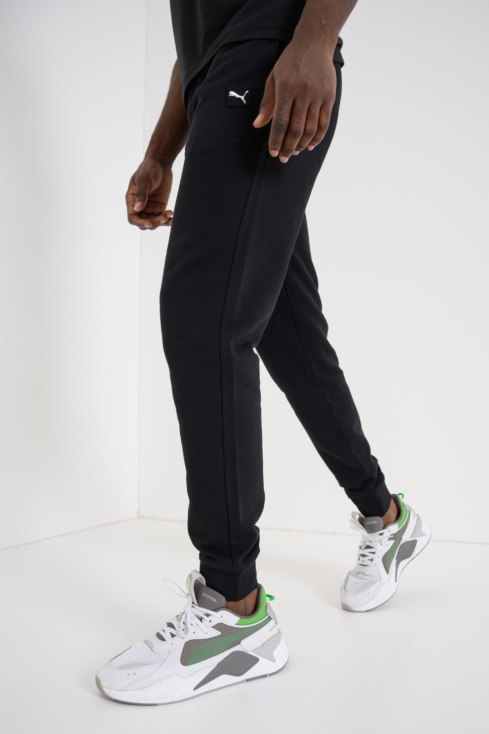 Puma, Pantaloni de trening regular fit cu buzunare Ess Elevated, Negru, XL