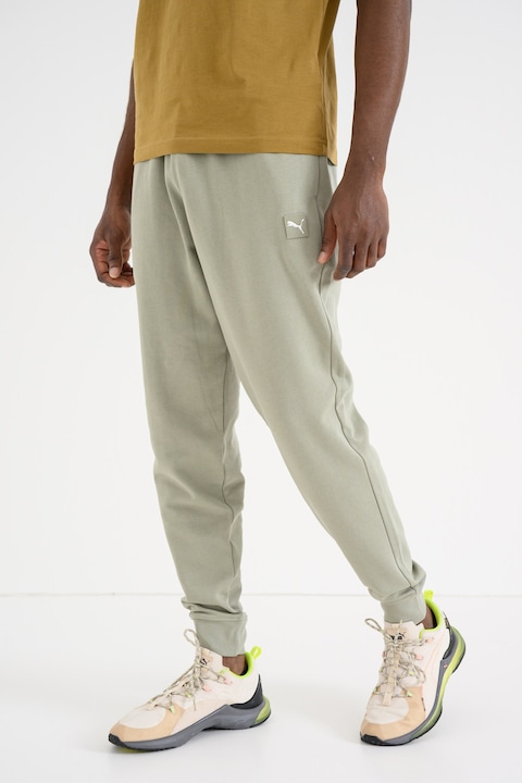 Puma, Спортен панталон Ess Elevated с джобове, Светлозелен