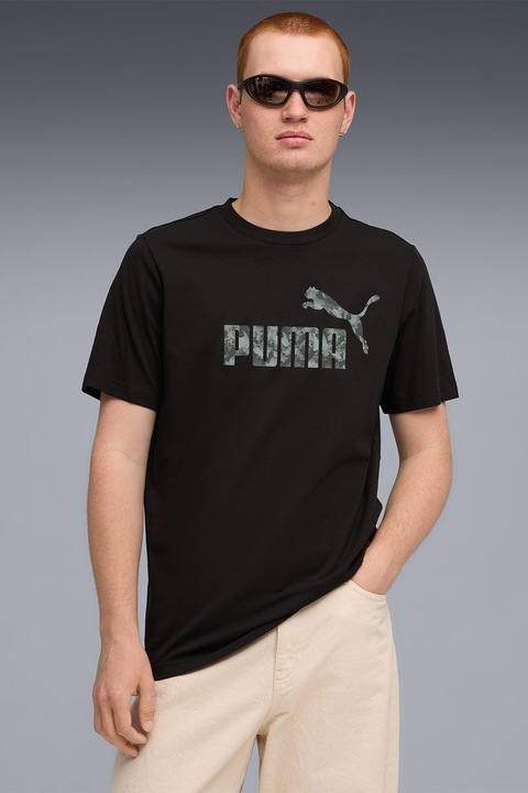 Puma, ESS kerek nyakú póló logóval, Fekete