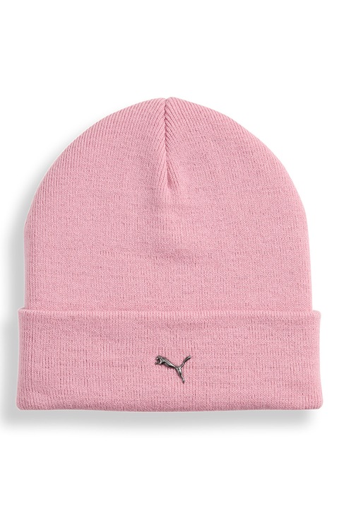 Puma, Caciula tricotata cu logo metalic, Roz