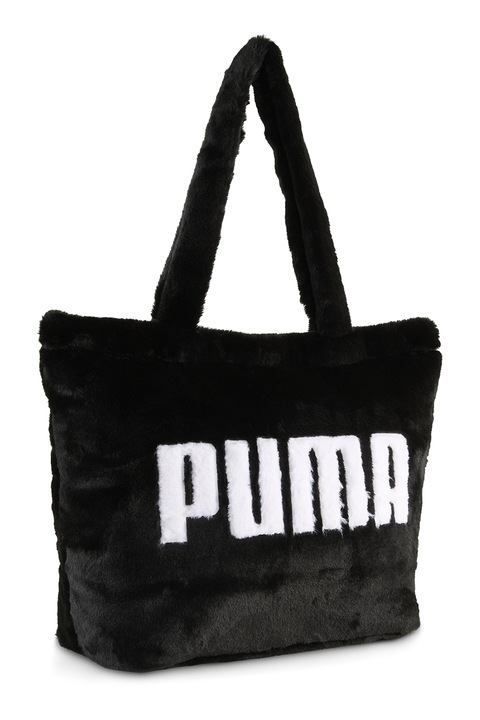 Puma, Shopper fazonú műszőrme táska, Fehér, Fekete
