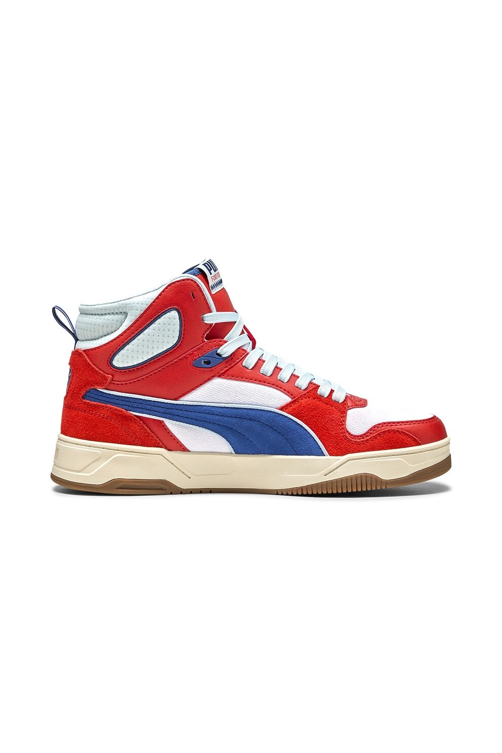 Puma, Pantofi sport mid-high RBD Break Retro, Alb optic