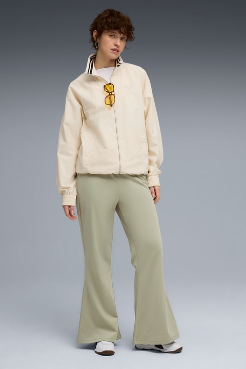 Puma, Pantaloni de trening evazati cu talie ajustabila ESS, Verde pal, XS