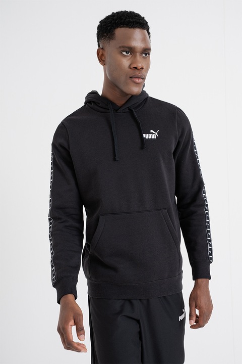 Puma, Essentials kapucnis pulóver kenguruzsebbel, Fekete