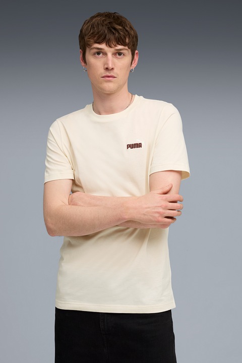 Puma, ESS 2 pamutpolo kerek nyakkivagassal, Világosbézs