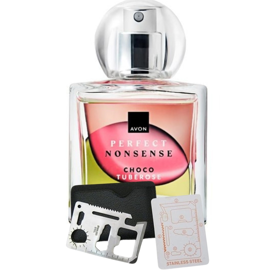 Apa de parfum Avon Perfect Nonsense Choco Tuberose 50 ml si card