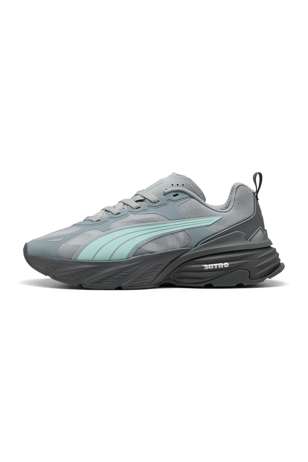 Puma, Pantofi Fade NITRO™ V2 pentru alergare, Gri, Albastru aquamarin, 9.5