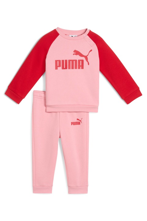 Puma, Комплект панталон и суитшърт от памучна смес - dwqfwqdpiese, Червен/Светлорозов