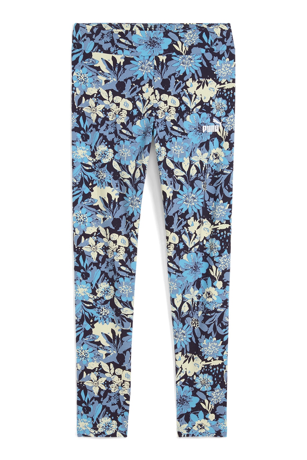 Puma, Colanti cu model floral Essential Nature 2.0, Bej, Albastru, 164 CM