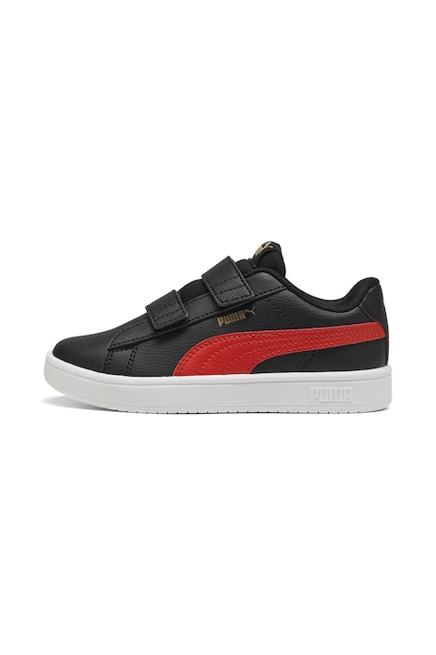 Puma, Pantofi sport Rickie Classic cu velcro, Rosu/Negru