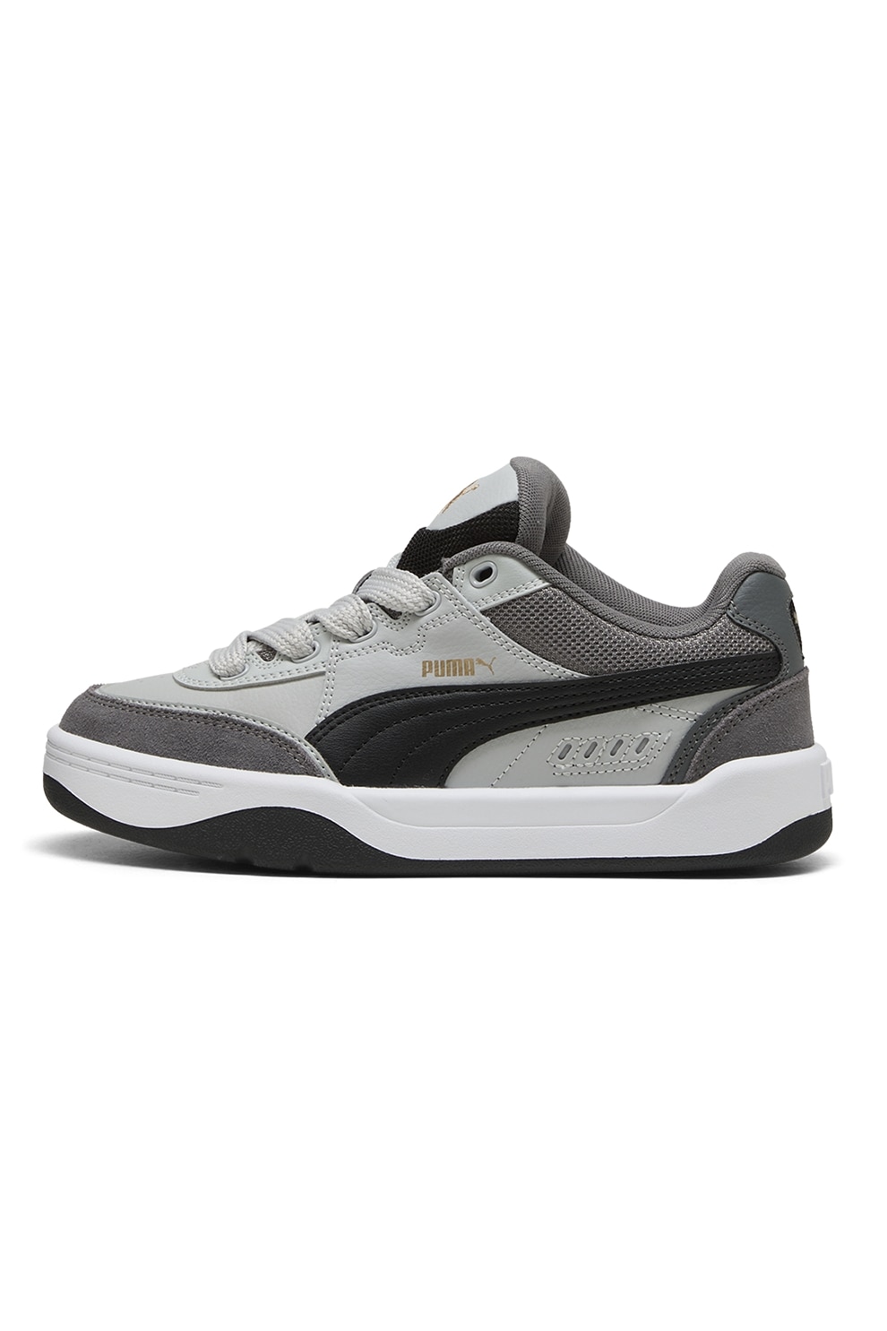 Puma, Pantofi sport low-cut SK8 Park Lifestyle, Negru, Gri deschis, Gri inchis, 38 EU