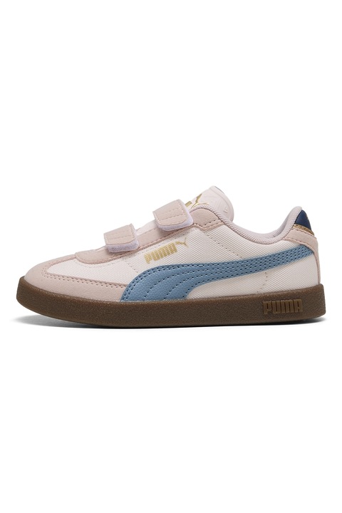 Puma, Pantofi sport Club II Era cu garnituri sintetice, Albastru lavanda/Roz prafuit