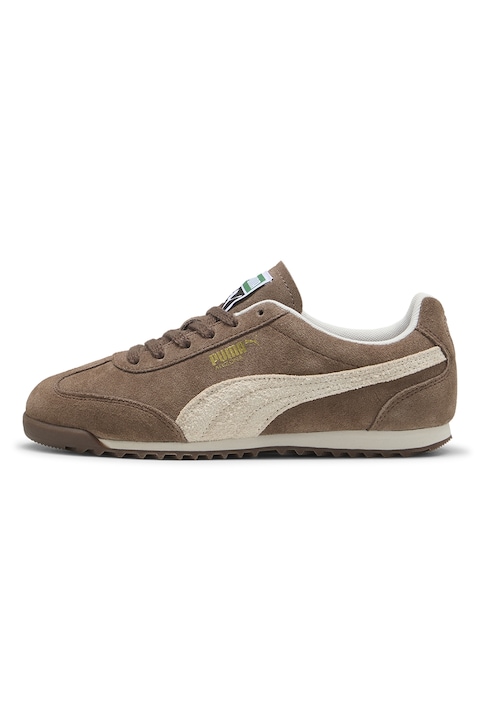 Puma, Pantofi sport Arizona SD de piele intoarsa, Maro inchis/Bej