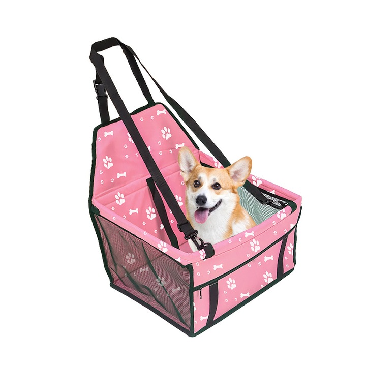 Autósülés állatok biztonságára, rózsaszín