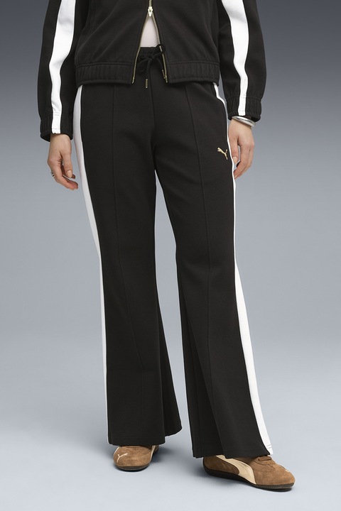 Puma, Спортен панталон със средна талия, Бял/Черен