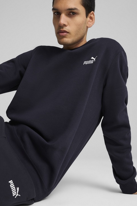 Puma, Bluza de trening cu decolteu la baza gatului Small No.1, Bleumarin