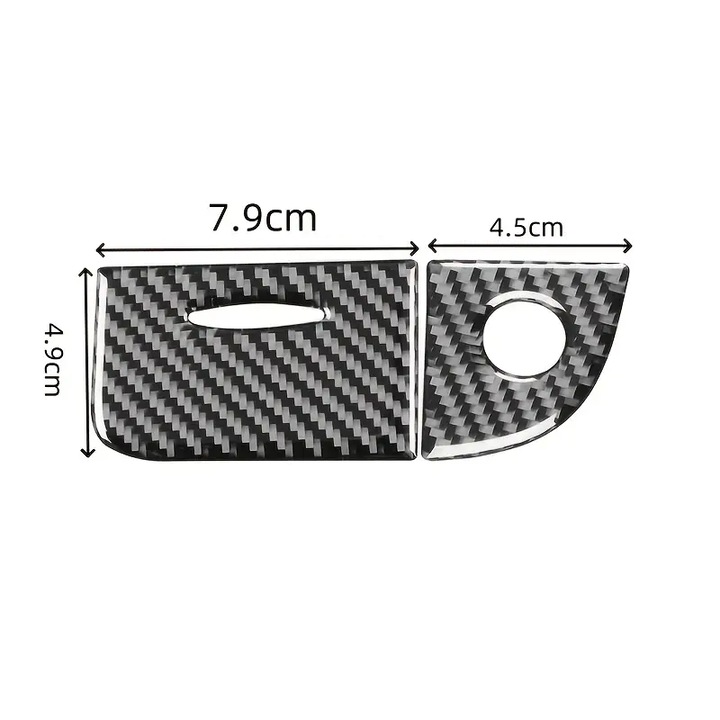 Dekoratív matrica tárolódobozra és kesztyűtartóra, karbon, Mercedes w211 2002-2009
