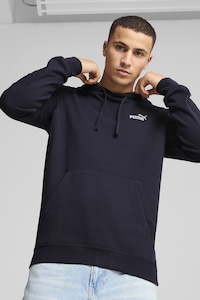 Puma, Hanorac cu buzunar kangaroo si logo Essentials, Bleumarin, S