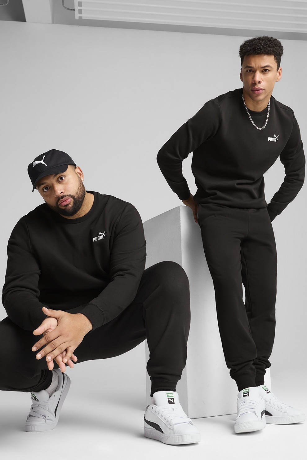 Puma, Pantaloni de trening cu buzunare laterale ESS No.1, Negru, L