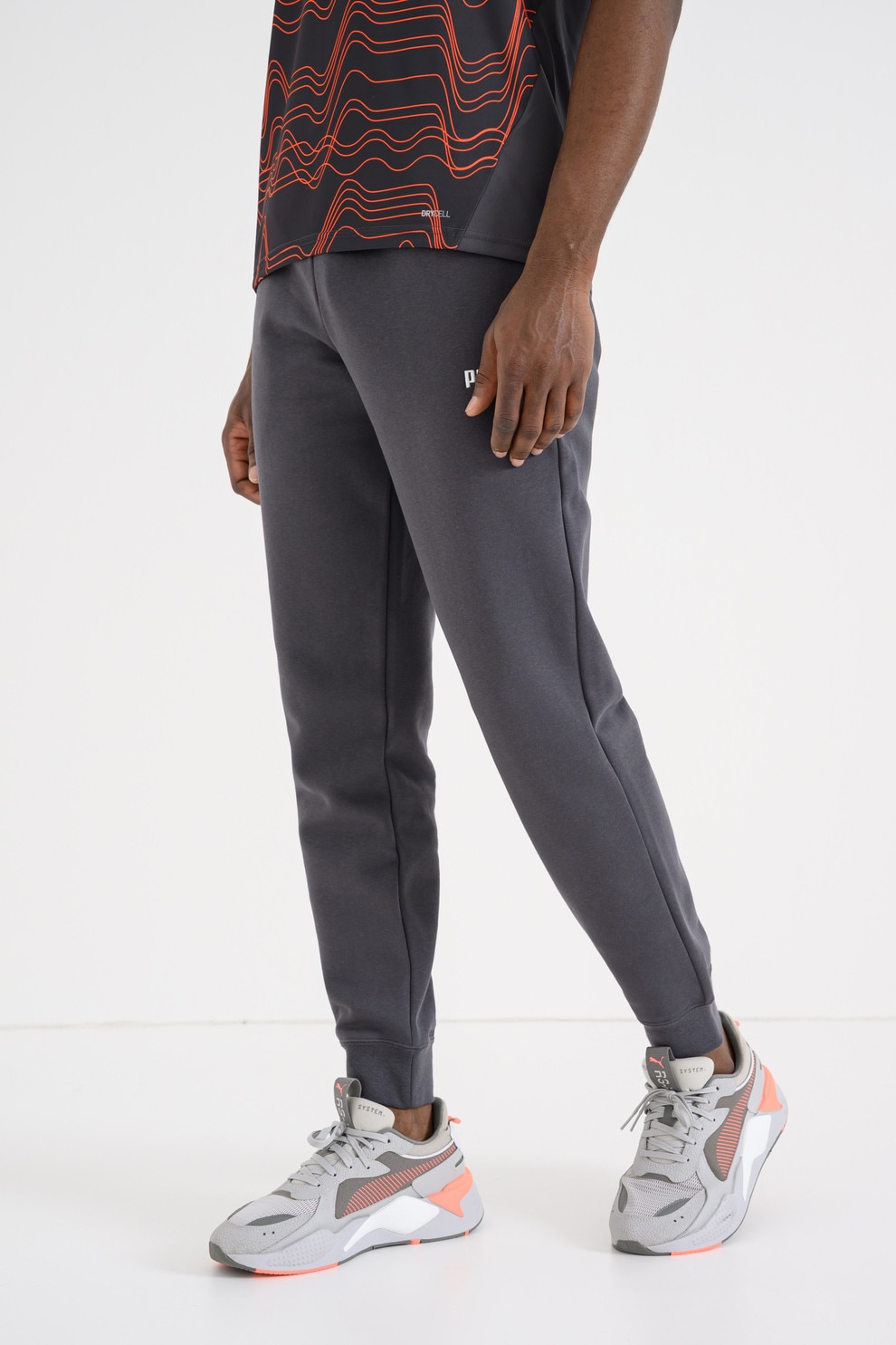 Puma, Pantaloni de trening regular-fit Essentials No.1, Gri carbune, S