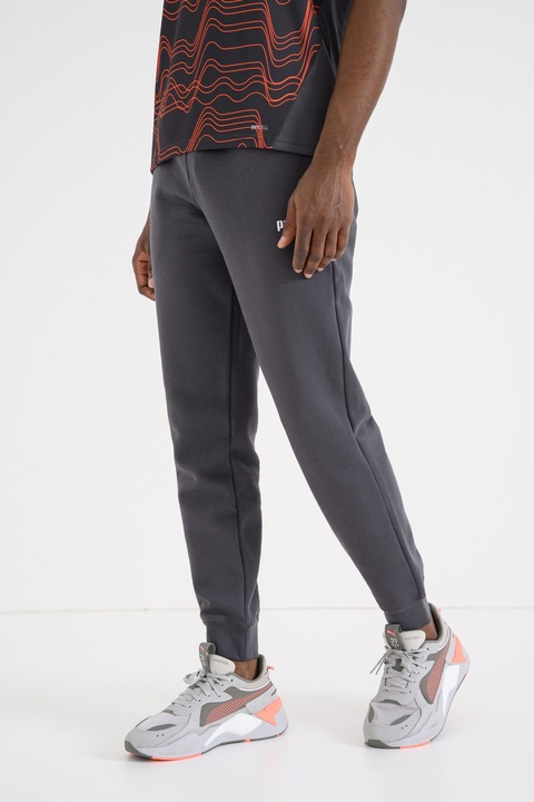 Puma, Pantaloni de trening regular-fit Essentials No.1, Gri carbune