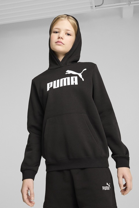 Puma, Худи ESS с джоб кенгуру, Бял/Черен