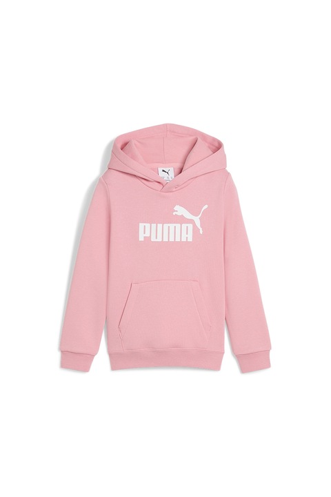 Puma, Худи с лого, Бял/Пастелнорозов