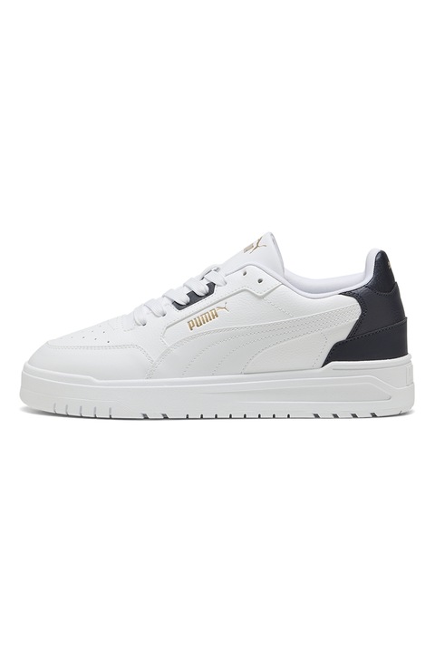 Puma, Shuffle Dowtown műbőr sneaker, Fehér/Tengerészkék