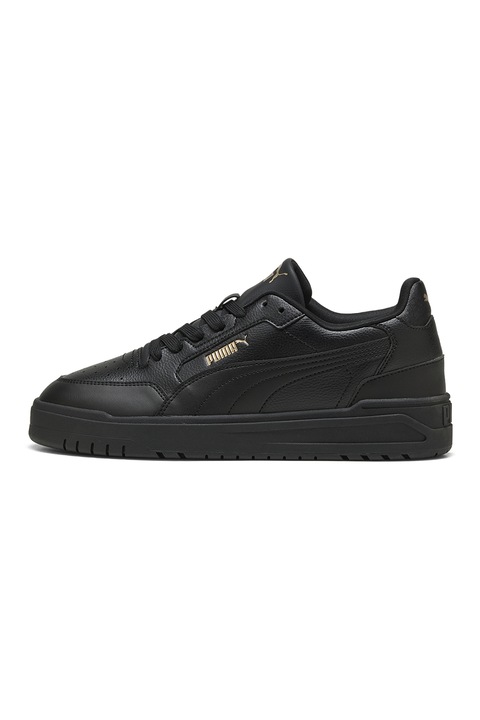 Puma, Pantofi sport Shuffle Dowtown de piele ecologica, Negru