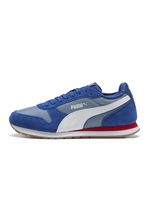 Puma, Pantofi sport St Miller de piele intoarsa si plasa, Petrol/Albastru royal