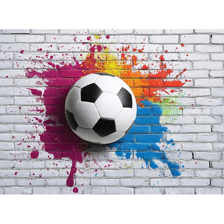 Gyerek fotótapéta, fiúnak, foci, modern, falra, gyerekeknek, tapéta, fal, dekoráció, 200x140 cm, 15747VX4