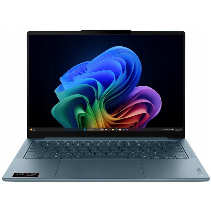 Лаптоп Lenovo Yoga Slim 7, 14" WUXGA, AMD Ryzen AI 5 340 до 4.8 GHz, 16 GB RAM LPDDR5x 7500, 512 GB SSD, AMD Radeon 840M, Windows 11 Home, Tidal Teal 512 GB